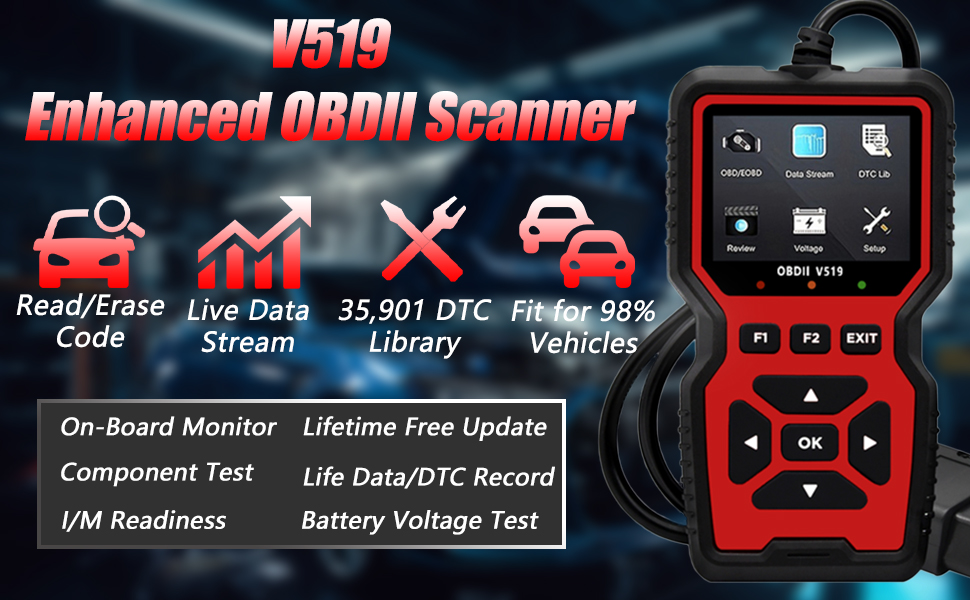 V519 Enhanced OBDII Scanner