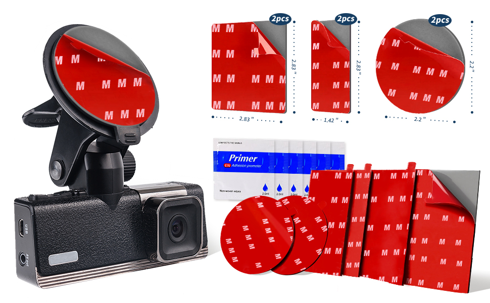 dash cam sticky pads