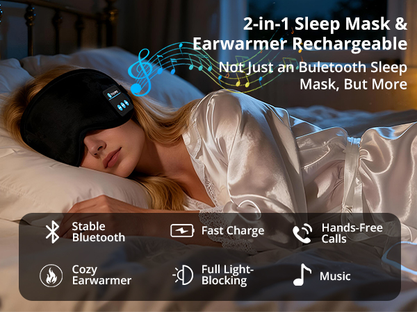 sleep mask with bluetooth headphones