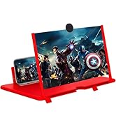 12" Screen Magnifier,3D HD Mobile Phone Magnifier Projector Screen Enlarger for Movies, Videos, a...