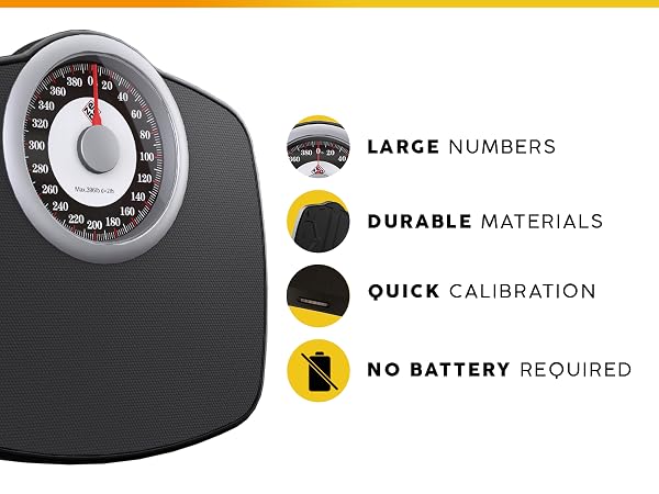 Zeno A25 Scales for Body Weight - Up to 400 LB - New - 5.3" Dial on 12.4" x 10.2" Platform