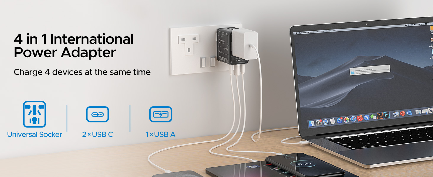 4 in 1 International Power Adapter