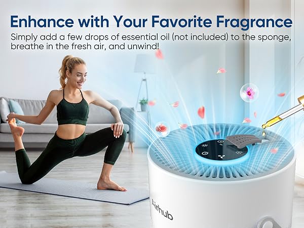 Air Purifiers for Home Bedroom, HEPA Pet Hair Air Purifier, Quiet Sleep Mode