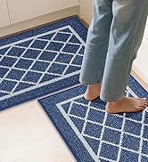 BEQHAUSE-Kitchen-Rugs-Washable-Kitchen-Mats-for-Floor Non-Slip Kitchen Mats Set of 2 Absorbent Ki...