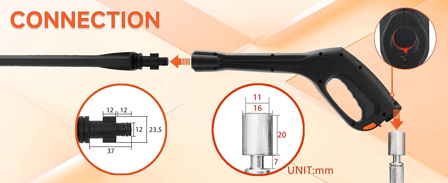 Highly Compatible Pressure Washer Gun