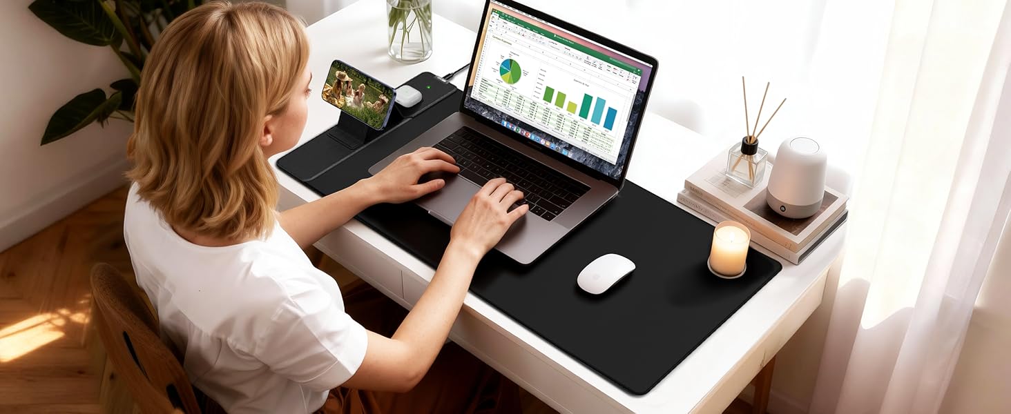 mouse pad with wireless charger