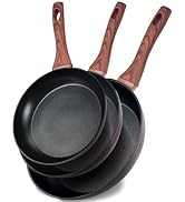 Aufranc 3 pieces Nonstick Frying Pan Set - Non-Stick Cookware for Healthy Cooking, Omelette Skill...