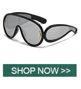 Breaksun Fashion Wave Mask Sunglasses for Women Men Oversized Silver Mirrored Futuristic Shield S...