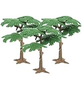 Housoutil Miniature Landscape Model Trees with Base, 3PCS Artificial Pine Tree, Micro Bushe for D...