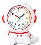 Azxb Analog Alarm Clock for Kids with Snooze and Nightlight, Cute Aatro Tabletop Lamp, Ring Alarm...