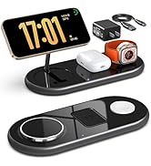 3 in 1 Charging Station for Apple Devices, Faster Mag-Safe Charger Stand, Magnetic Wireless Charg...