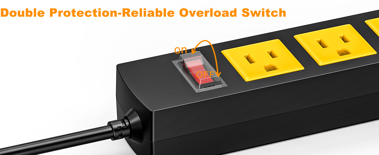 Waterproof Outdoor Power Strip with Extension Cord