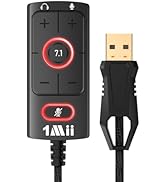 [Upgrade] 1Mii USB Sound Card USB to 3.5mm Jack Audio Adapter - Virtual 7.1 Surround Sound - USB ...