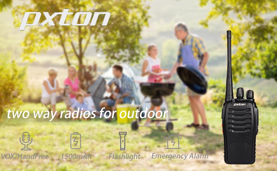 pxton walkie talkies long range for adults