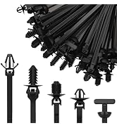 Dexspoeny 50PCS Universal Nylon Push Mount Cable Zip Tie, Heavy Duty Self Locking Zip Ties Holder...