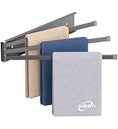 AISINYI Swivel Towel Rack, 16 inch Extra Long Thickened Stainless Steel 3-Arm Towel Bar, Space Sa...