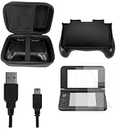 JDGPOKOO 5 in 1 Accessories Kit for Nintendo 3DS XL/LL, Carrying Case for 3DS XL/LL, Hand Grip, 2...