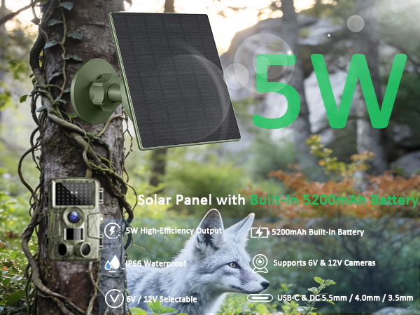 trail camera solar panel