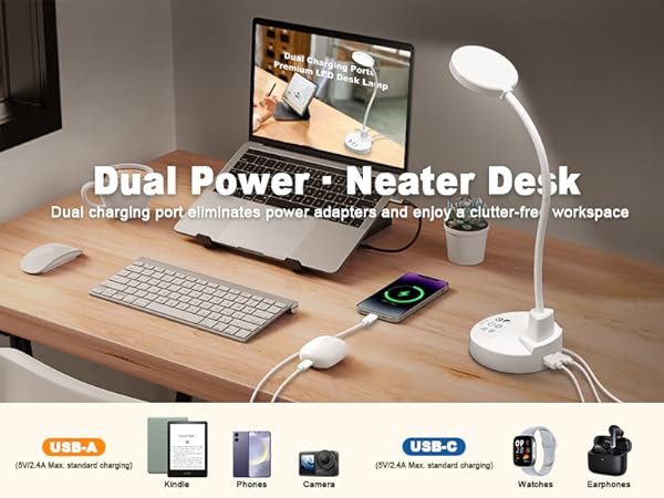 bedside lamp with charging station