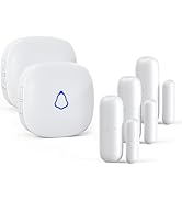 METAK Door Chime, Wireless Door Open Contact Sensor Alarm with 500 FT Range, 58 Chimes and 5 Volu...
