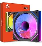 GSCOLER FC 120mm PC Case Fan, Infinity Mirror PWM Fan with Multiple Lighting Modes &amp; ARGB Sync, N...