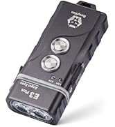RovyVon E3 Plus Keychain Flashlight 700 Lumen Dual Power Rechargeable with Lockout Mode, Waterpro...