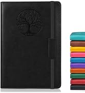 Biuwory Lined Journal Notebook for Women Men,256 Pages A5 Hardcover Leather Journals for Writing,...