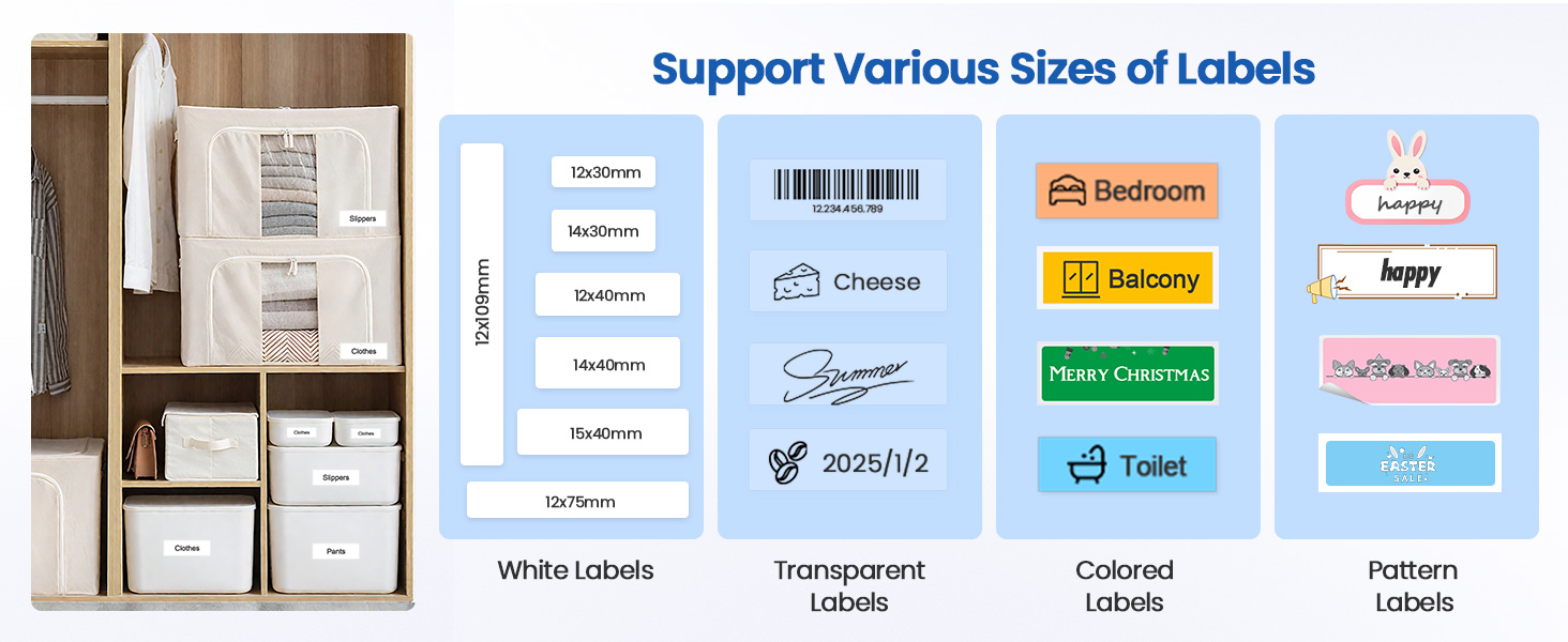Support Various Sizes of Labels