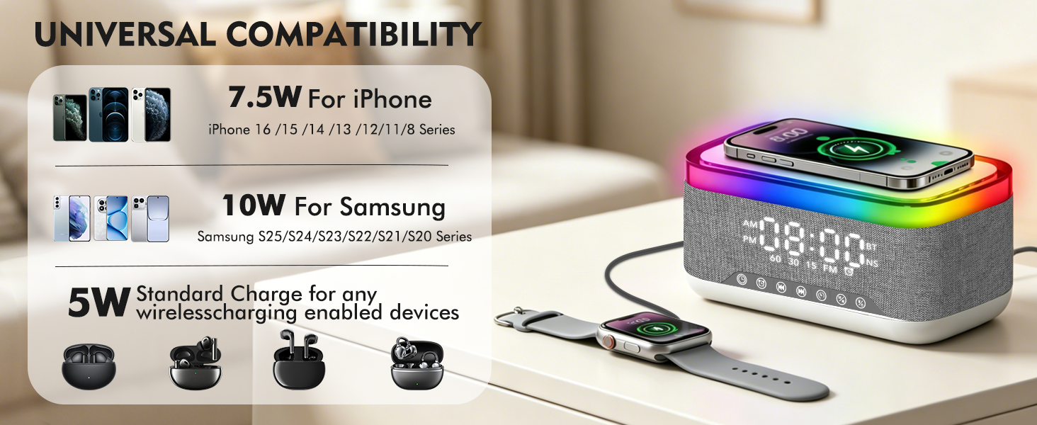 Bluetooth Speaker with Wireless Charging