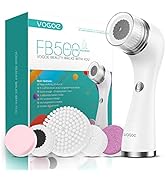 VOGOE Facial Cleansing Brush Rechargeable, Spin Face Wash Brush IPX7 Waterproof Electric Face Scr...