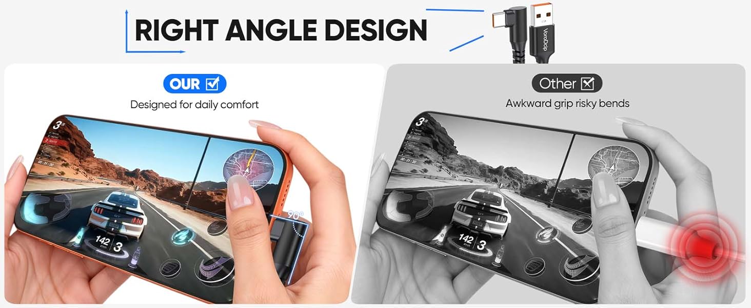 90 degree usb c cable