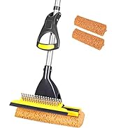 Yocada Sponge Mop Home Commercial Use Tile Floor Bathroom Garage Cleaning with Total 2 Sponge Hea...