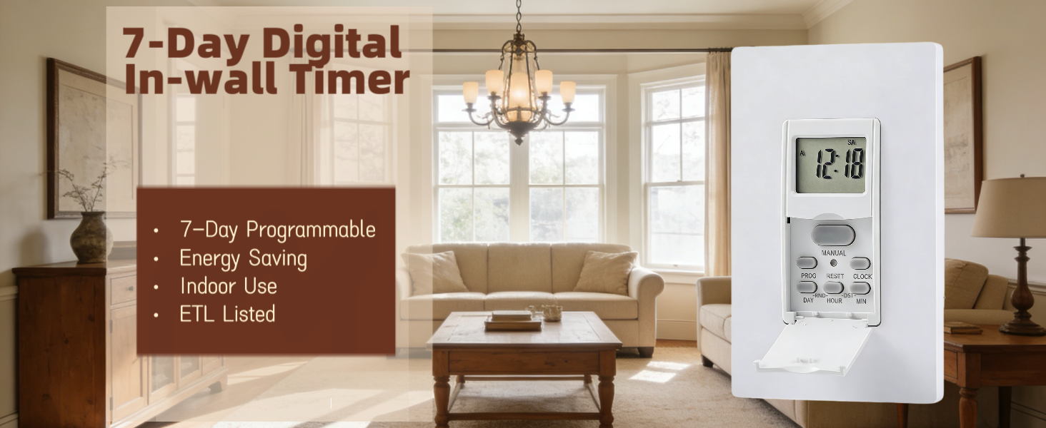 Indoor in Wall Timer Switch for Light