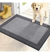 PURRUGS Dirt Trapping Door Mat 20" x 32", Non-Slip Washable Entry Mat, Dog Doormat, Front Door Ma...