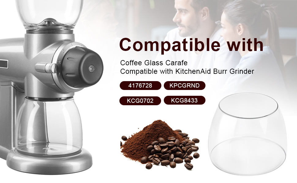 7 OZ Coffee Grinder Glass Jar Carafe