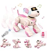 Dinopintu Voice Robot Dog Toys for Kids Smart Stunt Robots Pet for 3-10 Year Old Girls Intelligen...
