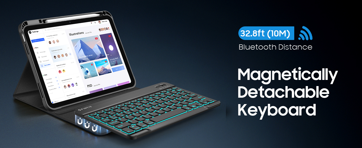 iPad A16 case with keyboard