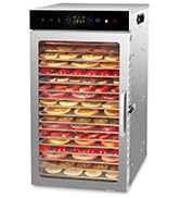 SUCISENI Food Dehydrator for Jerky, 18 Trays 1000W Stainless Steel Food Dehydrator Machine, 194? ...