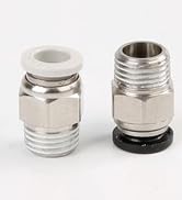 1/4" PT Male Thread 4mm Straight Pneumatic Push in Quick Fitting Connectors for PETF Tube 10Pcs