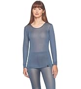 Terramar Women's 100% Silk Thermasilk Pointelle Scoop Shirt Baselayer compression pantalones hombre