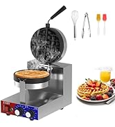 HTTSICHI Commercial Waffle Maker - Belgian Waffle Maker w/Non-stick Baking Pan and 550? Heating, ...