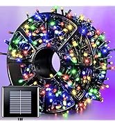 JMEXSUSS 600 LED Christmas Decor Solar Christmas Lights, 207 ft Solar String Lights Outdoor Water...