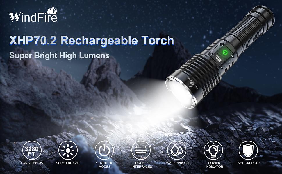 Flashlights High Lumens Rechargeable