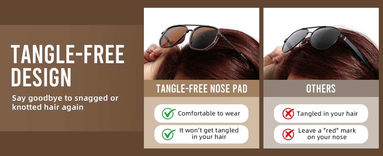 tangle-free Aviator Sunglasses