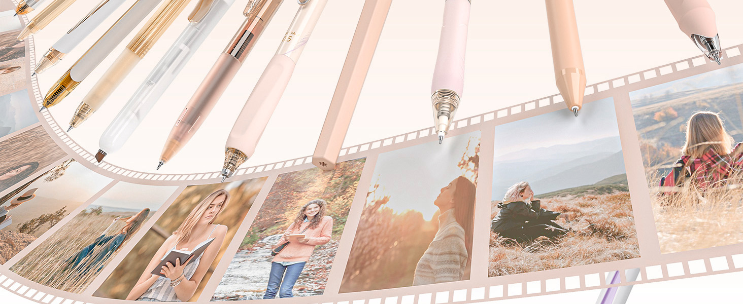 Four Candies 12 Styles Pen Set BROWN