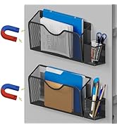 JANE EYRE Magnetic File Holder - 2pcs Hanging File Organizer Magazine Document Paper Holders with...