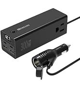 HITRENDS 300W Car Power Inverter Dual DC 12V to 110V AC Car Power inverters with PD 36W USB-C &amp; 2...