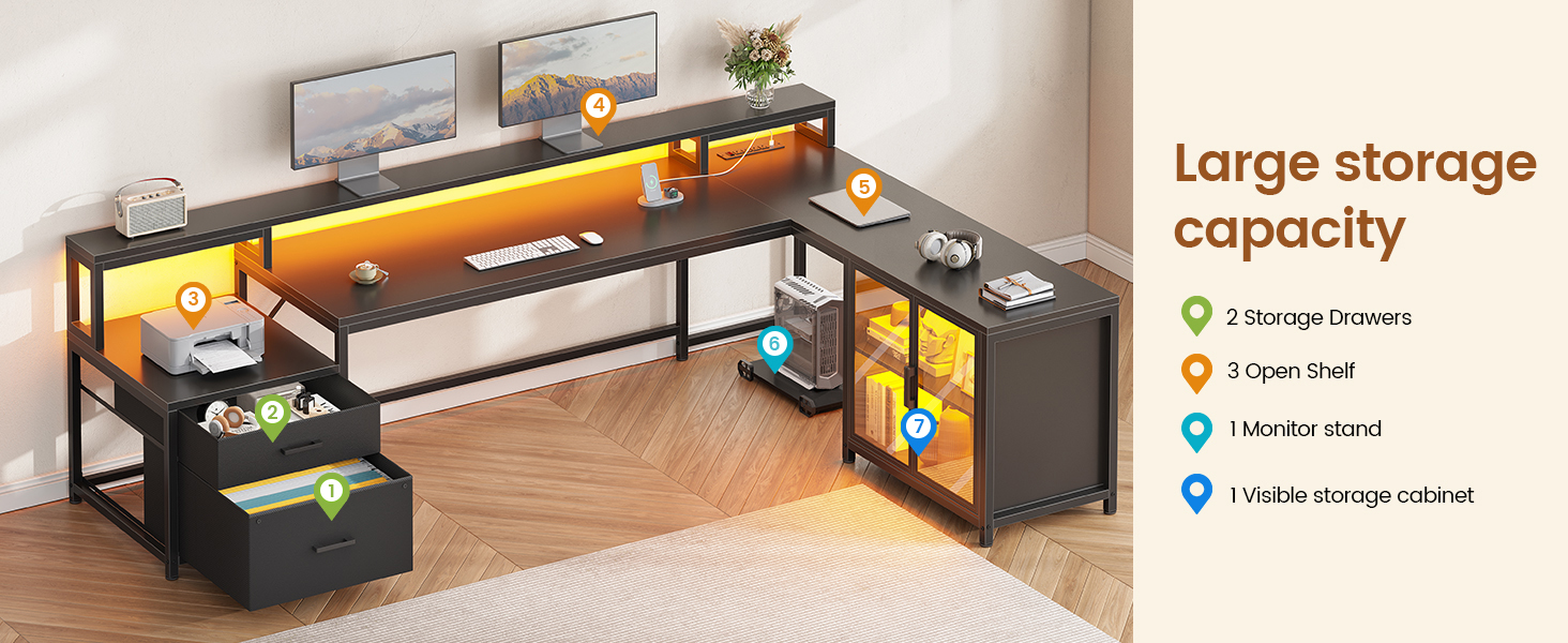 gaming desk l shaped desk