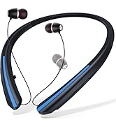 MOCANIO Neckband Bluetooth Headphones, 24H Playtime Wireless Neckband Headphones with Retractable...