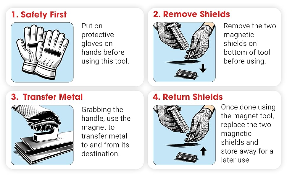 Red Magnet with Ergonomic Handle